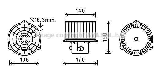 AVA QUALITY COOLING Sähkömoottori, sisätilanpuhallin HY7555